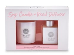 Tilley - Pink Lychee Candle & Reed Gift Pack